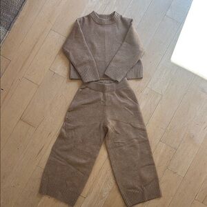 Zara Tan Sweater and Pants Set